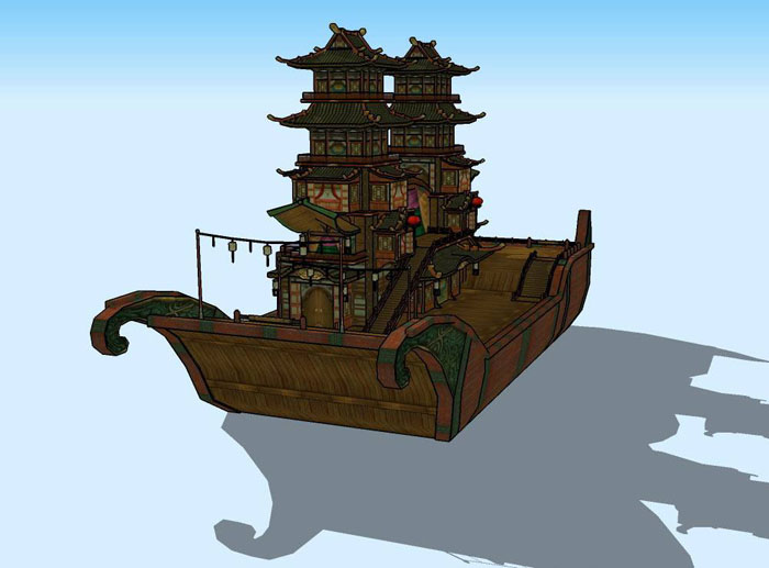 中国风画舫模型