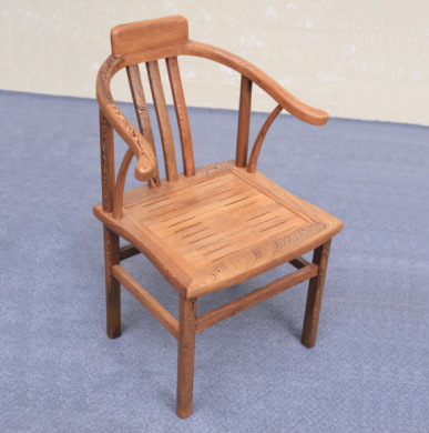 复古实木椅子，简洁优美明式圈椅