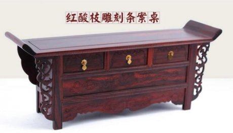 红酸枝木家具，微缩家具案桌
