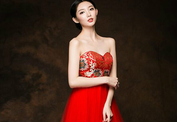 中国风古典礼服中式婚礼礼服