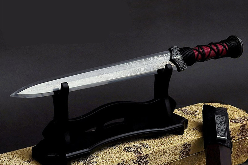 汉代短剑质朴简约兵器，中国风工艺品宝剑