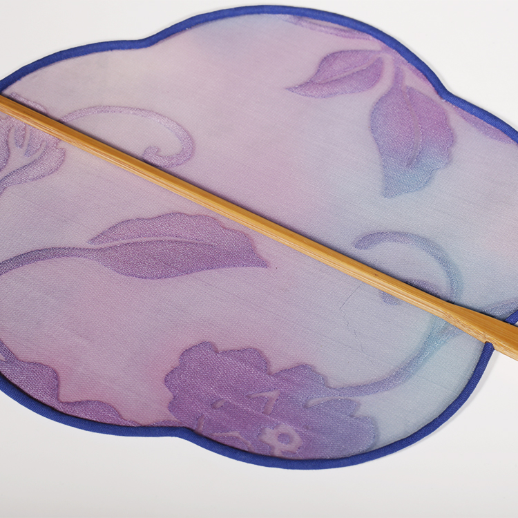 淡雅紫文艺团扇，中国风绝美古风扇子