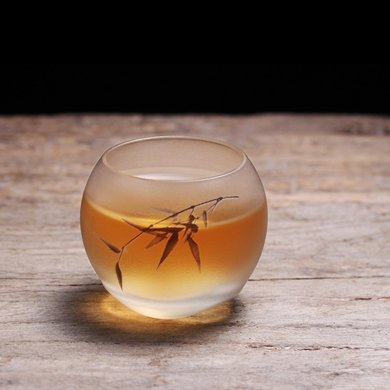  梅兰竹菊荷·琉璃茶盏