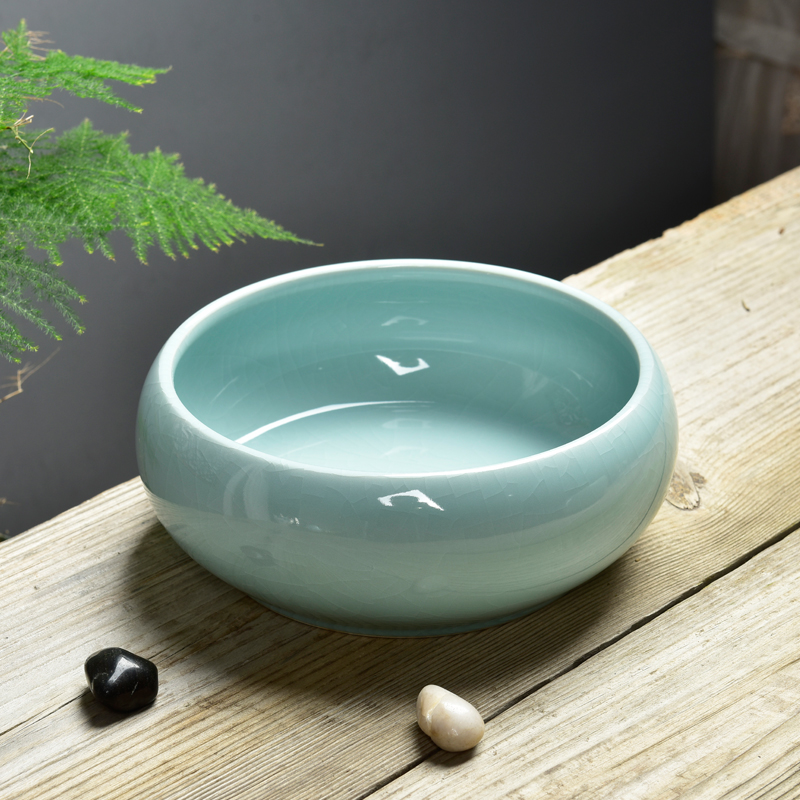 高白陶瓷茶洗水盂