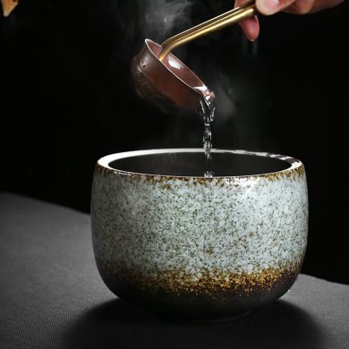茶道粗陶水盂