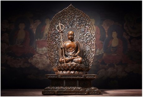 地藏王菩萨：娑婆三圣地藏菩萨佛像摆件