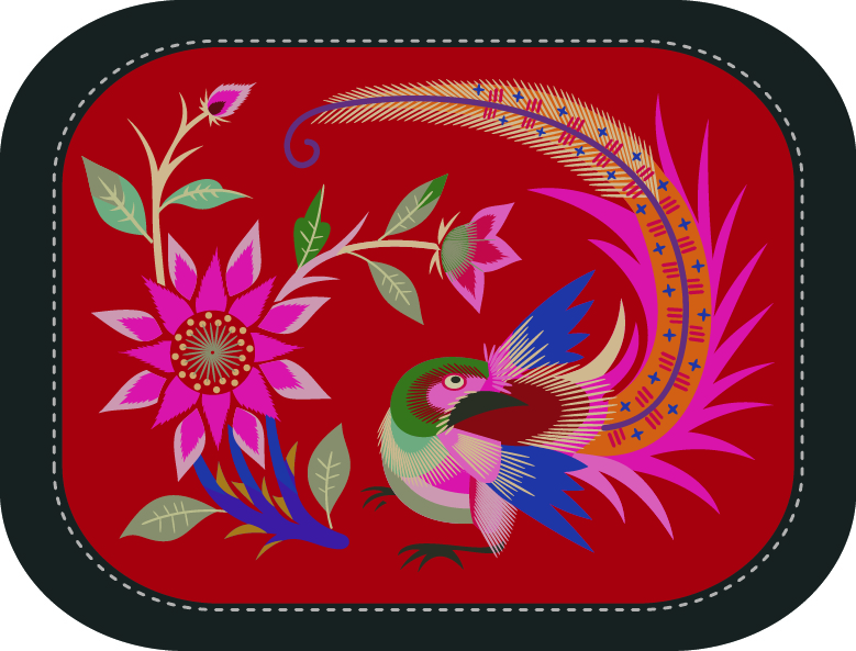 中国传统刺绣图案凤凰系列三，矢量素材
